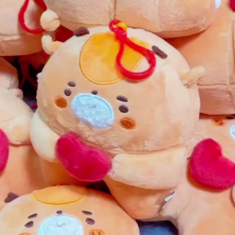 告白布嵐娃娃吊飾 - 貓/狗玩具 - 其他材質 橘色