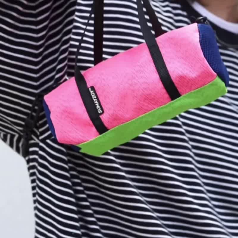 Summer mountain mini bag/mobile phone bag/shoulder bag/small bag/purse/neck bag pink - Messenger Bags & Sling Bags - Polyester Pink