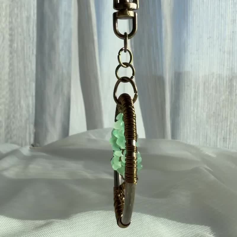 森語之心丨綠東菱玉 水晶生命樹 吊飾/鑰匙圈 考試祝福 開運小物 - 鎖匙扣/鎖匙包 - 寶石 綠色