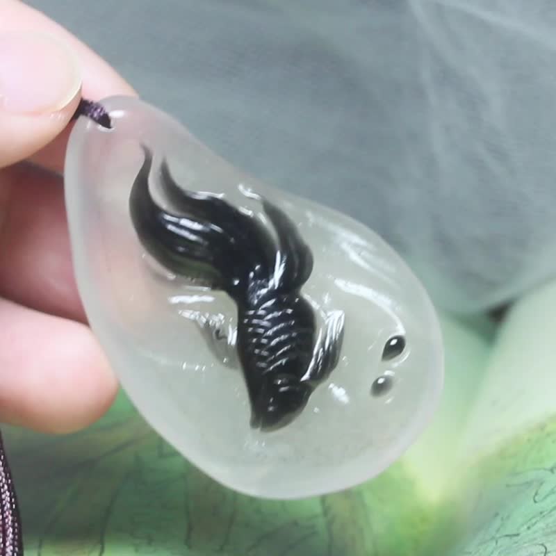 毎年豊富】魚翡翠ペンダント/瑪瑙ペンダント/かなりカラフルな