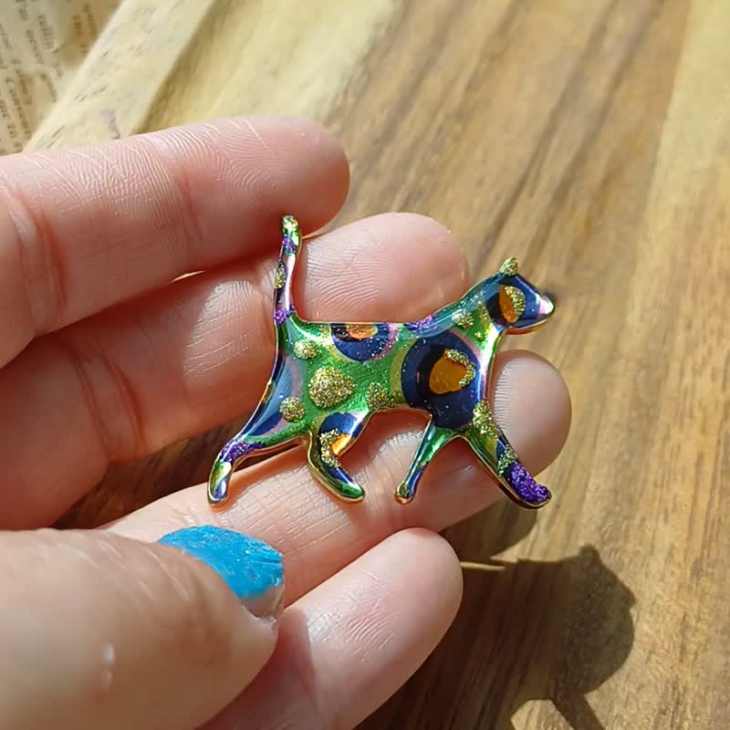 cat brooch - 胸針 - 其他金屬 