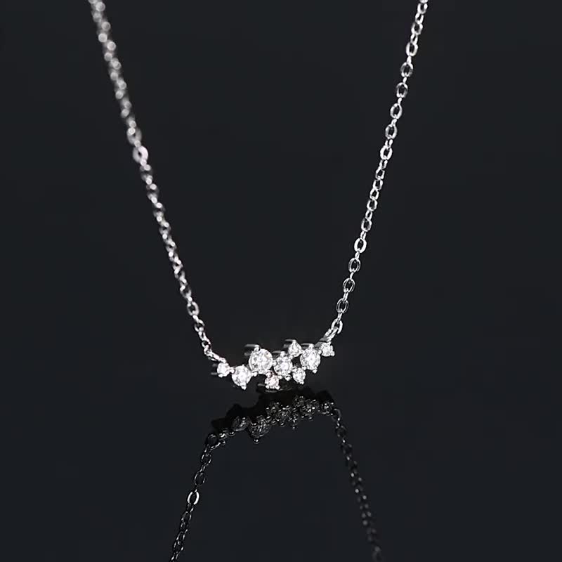 0.18 carat moissanite sterling silver necklace - Necklaces - Diamond 