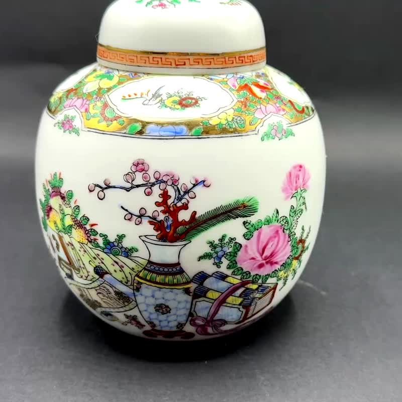 Oriental ginger jar - spices - 調味罐/醬料罐 - 瓷 白色