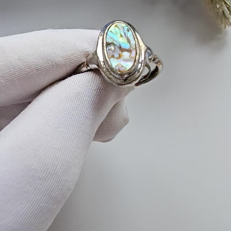 1978 AVON abalone shell ring / vintage American Western antique jewelry -  Shop Hale-Jewelry General Rings - Pinkoi