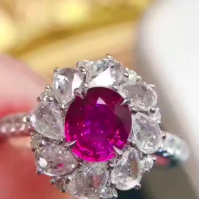 無燒粉色藍寶石戒指&吊墜兩用款 - 戒指 - 寶石 