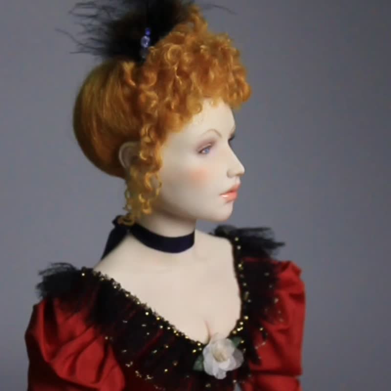 艺术娃娃夫人红磨坊 - 公仔模型 - 其他材質 紅色