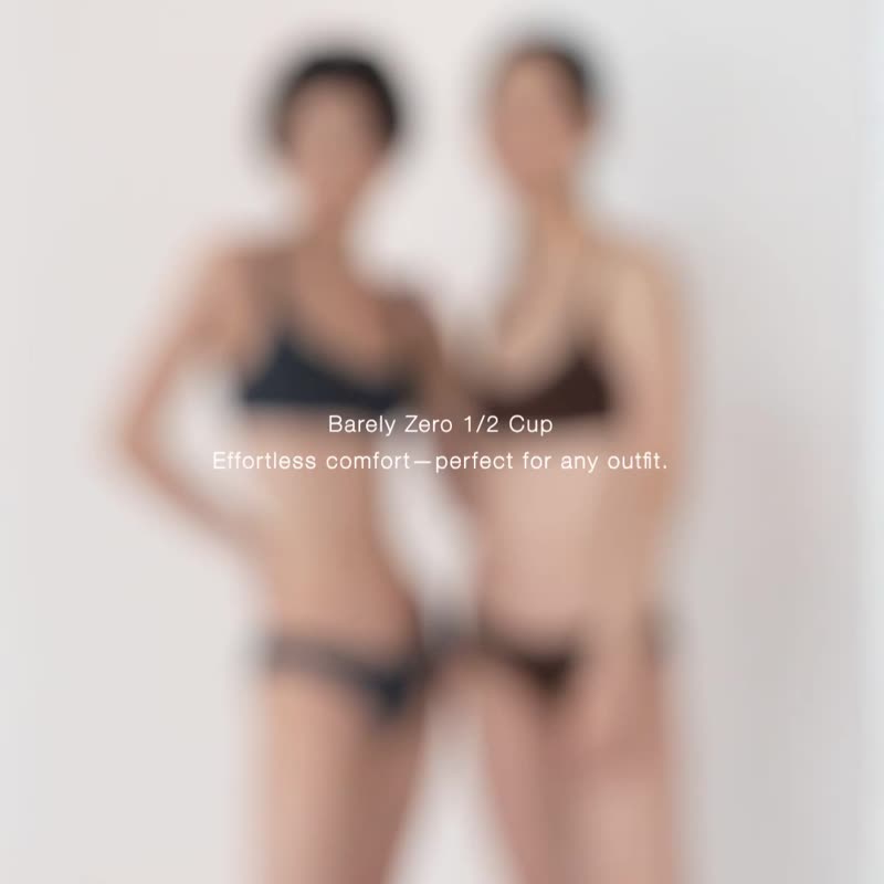 Supple & Bare | 1/2 Cup | Wire-free, Seamless, For Smaller Busts - Women's Underwear - Cotton & Hemp Blue