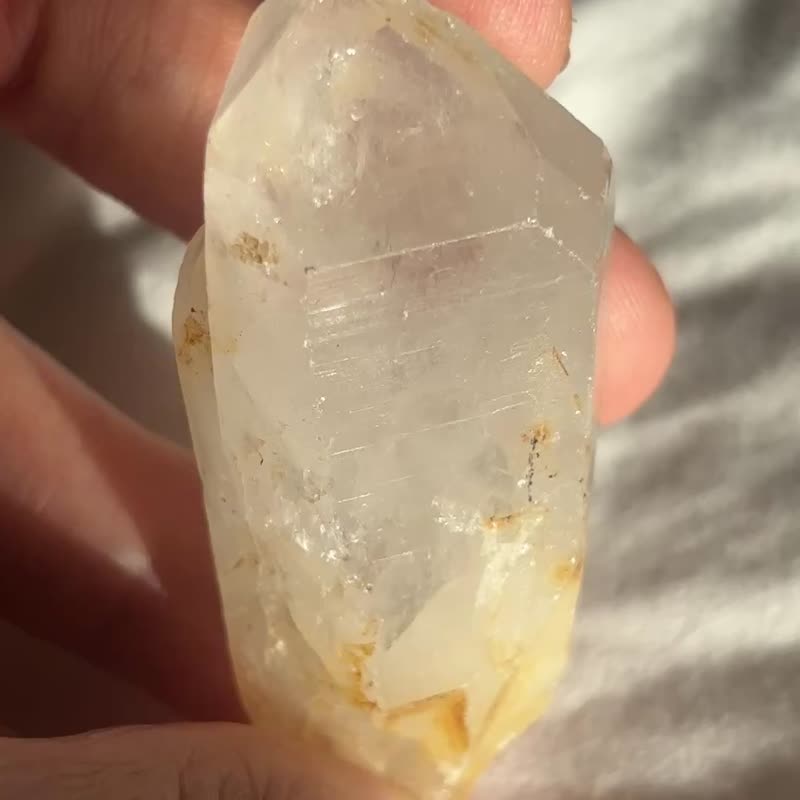 黃金 喜馬拉雅 星光 時光隧道 彩虹 白水晶簇 白晶 水晶原礦 - 擺飾/家飾品 - 水晶 透明