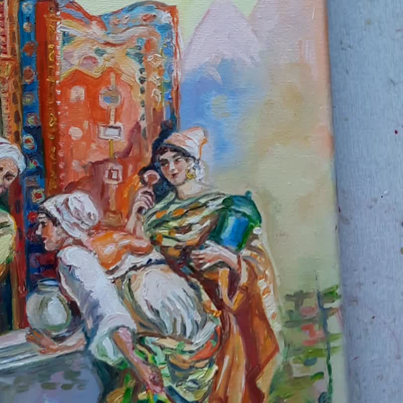 オリエンタルバザール絵画オリジナルアート油絵油絵キャンバス壁