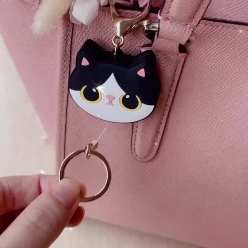 Five types of cute big face telescopic easy-to-pull buckle / ChiaBB small animal charm key ring - ที่ห้อยกุญแจ - พลาสติก หลากหลายสี