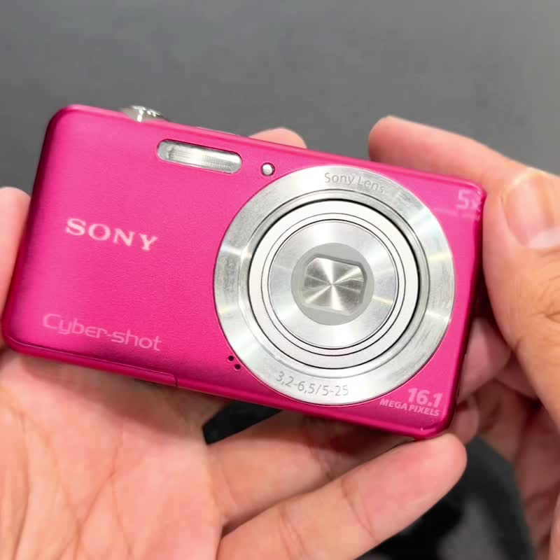 CCD 超薄 口袋相機 SONY DSC-W710 Cyber Shot 七成新 數位相機 - 相機/拍立得/底片相機 - 塑膠 紅色